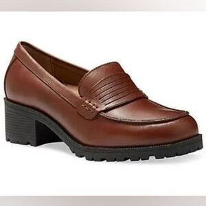 Eastland Chestnut Leather Loafers